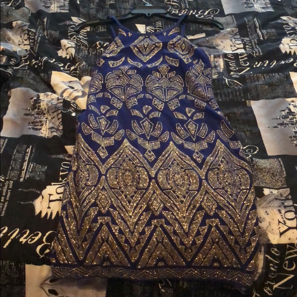 Blue homecoming dress
